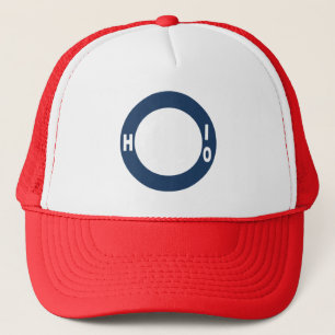 Trucker-Mütze weiß rot blau DESIGN OHIO Truckerkappe