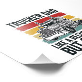 Trucker Papa wie ein normaler Papa, aber cooler Sh Fotodruck (Ecke)