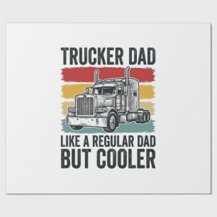 Trucker Papa wie ein normaler Papa, aber cooler Sh Geschenkpapier