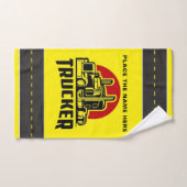 TRUCKER Personalisiertes Geschenk und Gast Badhandtuch Set (Handtuch)