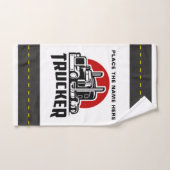 TRUCKER Personalisiertes Geschenk und Gast Badhandtuch Set (Handtuch)