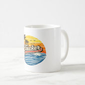 Trucker Retro Sunset Design Kaffeetasse (VorderseiteRechts)