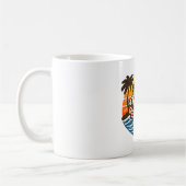 Trucker Retro Sunset Design Kaffeetasse (Links)