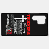 Trucker’s Prayer – Cross & Chrome Edition Samsung Galaxy Hülle (Rückseite (Horizontal))