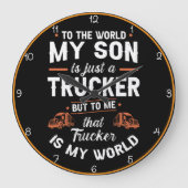 Trucker Son, meine Weltuhr Große Wanduhr (Vorderseite)