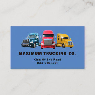 Trucker Transport Semi Trucking Company Visitenkarte