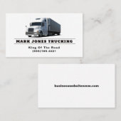 Trucker Transport Semi Trucking Visitenkarte (Vorne/Hinten)