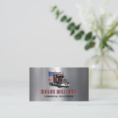 Trucker Transport Trucker Company Amerikanische Fl Visitenkarte (Stehend Vorderseite)