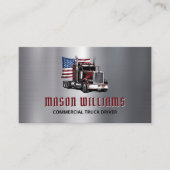 Trucker Transport Trucker Company Amerikanische Fl Visitenkarte (Vorderseite)