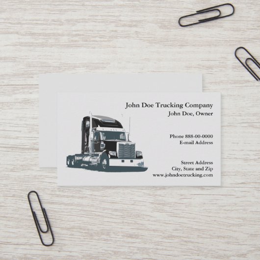 Trucker Trucking Business Card Visitenkarte (Vorderseite/Rückseite Beispiel)