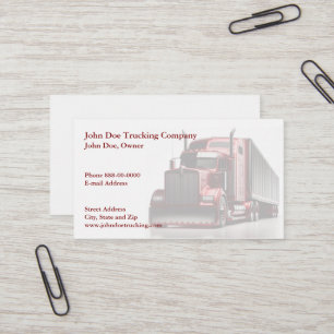 Trucker Trucking Business Card Visitenkarte