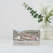 Trucker Trucking Business Card Visitenkarte (Stehend Vorderseite)