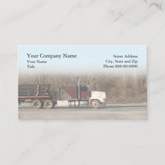 Trucker Trucking Business Card Visitenkarte (Vorderseite)