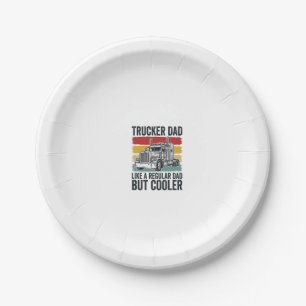 Trucker-Vater wie ein normaler Vater, aber cooler  Pappteller