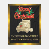 Trucker Weihnachtsgeschenk Personalisiert Fleecedecke (Vorderseite)
