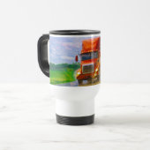 TRUCKERS BIG RIG RED TRUCK REISE MUG REISEBECHER (Vorderseite Links)