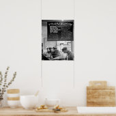 Trucker's Cafe, 1940. Vintages Foto Poster (Küche)
