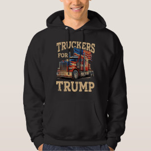 Truckers für Trump – Red Rig & Flags Hoodie