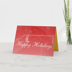 Trucker's Happy Holidays Greeting Card Feiertagskarte