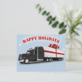 Trucker's Happy Holidays Postkarte (Stehend Vorderseite)
