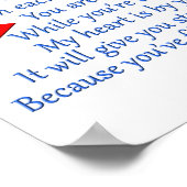 Truckers Liebe Gedicht Poster (Ecke)