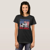 Truckers Move America Semi Truck Driver US America T-Shirt (Vorne ganz)