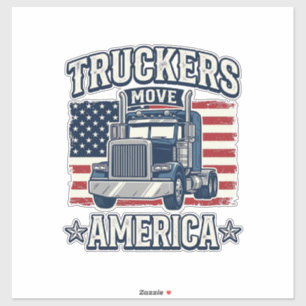 Truckers Move America Vintage-Truck-Shirt-Design_1 Aufkleber