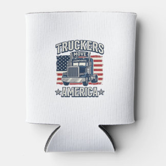 Truckers Move America Vintage Truck T-Shirt Design Dosenkühler