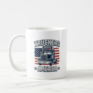 Truckers Move America Vintage Truck T-Shirt Design Kaffeetasse
