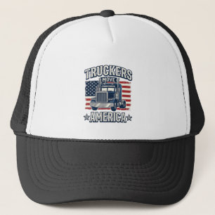 Truckers Move America Vintage Truck T-Shirt Design Truckerkappe