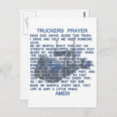 Truckers Prayer Postkarte (Vorne/Hinten)