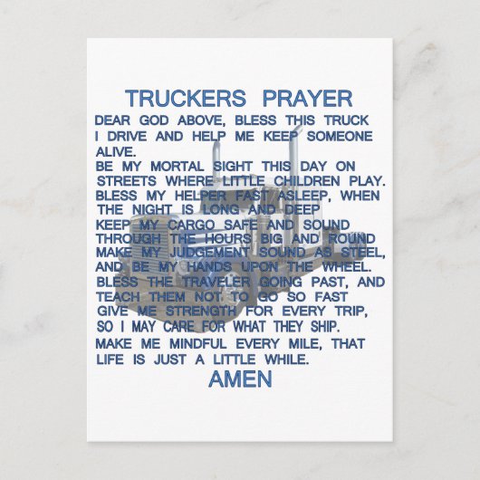 Truckers Prayer Postkarte (Vorderseite)