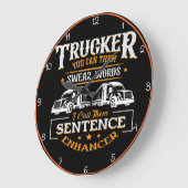 Truckers Swear Words: Sentence Enhancer Große Wanduhr (Winkel)