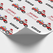 Truckfarm Farm Individuelle Name Geschenkpapier (Ecke)