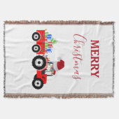 Truckfarm Red Christmas Tractor Decke (Vorderseite)