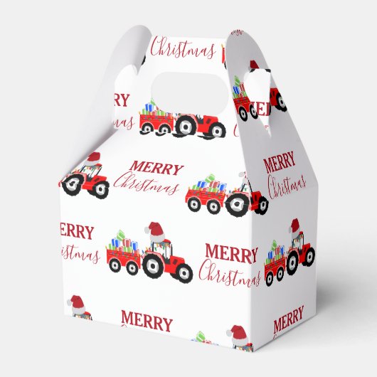 Truckfarm Red Christmas Tractor Geschenkschachtel (Vorderseite)