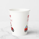 Truckfarm Red Christmas Tractor Pappbecher (Links)