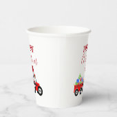 Truckfarm Red Christmas Tractor Pappbecher (Rechts)