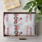 Truckfarm Red Christmas Tractor Seidenpapier (Geschenk)