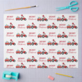 Truckfarm Red Christmas Tractor Seidenpapier (Basteln)