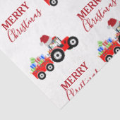Truckfarm Red Christmas Tractor Seidenpapier (Ausschnitt)