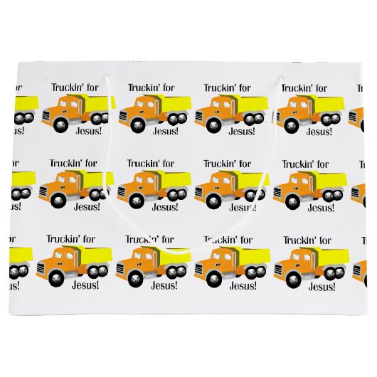 Truckin' für Jesus-Kindergeschenktasche Große Geschenktüte (Vorderseite)