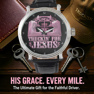 Truckin' für Jesus: Pink Faith Armbanduhr