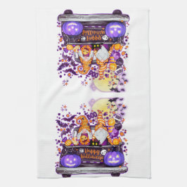 Truckin Halloween Gnomes Geschirrtuch