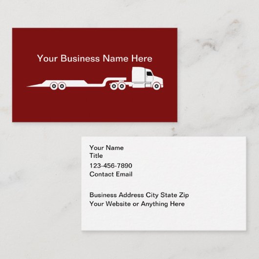 Trucking And Freight Courier Business Cards Visitenkarte (Vorne/Hinten)
