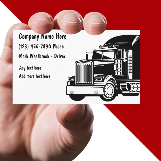 Trucking Business Card Modernes Template Visitenkarte