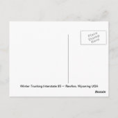 Trucking Interstate 80 Rawlins Wyoming USA Postkarte (Rückseite)