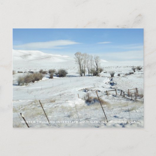 Trucking Interstate 80 Rawlins Wyoming USA Postkarte (Vorderseite)