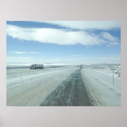 Trucking Interstate 80 Wyoming USA Poster (Vorne)