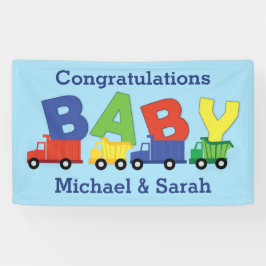 Trucks Baby Shower Banner